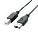 ELECOM USB2.0ケーブル リバーシブルコネクタ A-Bタイプ ノーマル ブラック U2C-DBBK