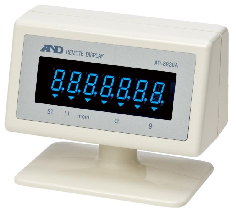 A&amp;D 外部表示器 AD-8920A適用機種:MC、GX、GF、GX-K、GF-K、GP、GR、HR、FP、EK-H*、ET-W*、EK-G*、EW-G*、FT* (*は別売のRS-232C出力が必要)