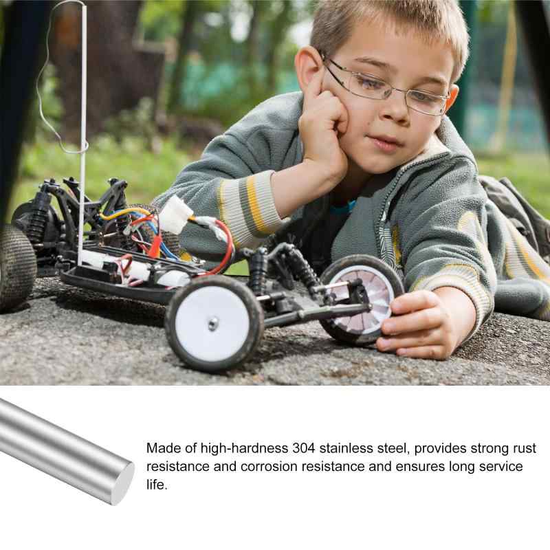 Rebower 304ステンレス鋼ソリッドラウンドロッド [ドリフトパンチ 各種シャフト DIYクラフト 模型飛行機 模型船 模型車に適用] 6mmx150mm シルバートーン 5個入り