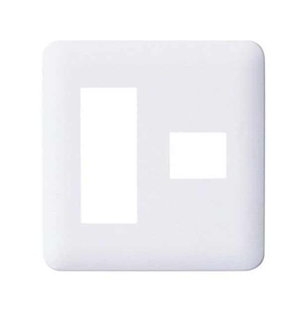 パナソニック(Panasonic) コスモシリーズワイド21 コンセントプレート（ラウンド） 4コ用（3コ＋1コ用） ホワイト 5個セットWTF7074W5