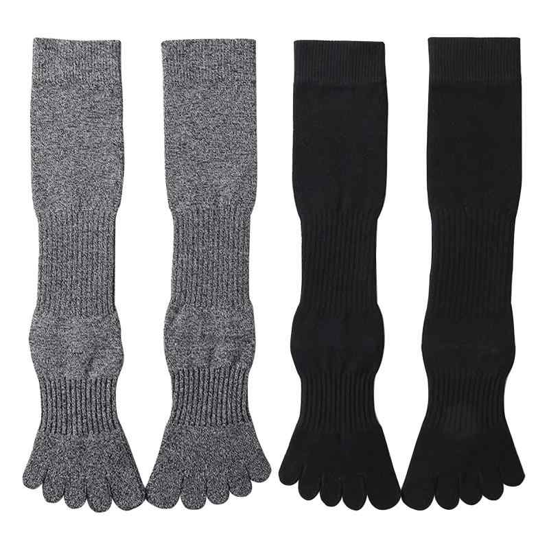 [GUGULUZA] ハイソックス レディース 五本指靴下 加厚 5本指ソックス 婦人 女性 防寒 ひざ下丈 厚手 2色2足入り