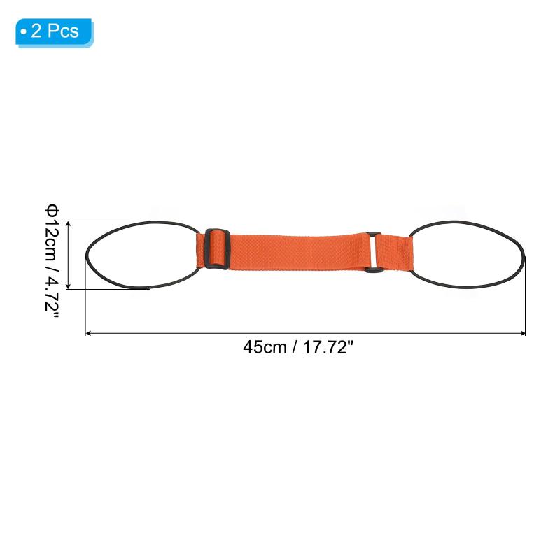 PATIKIL 荷物ストラップ バッグバンジー 2個 スーツケースストラップ 調節可能なベルト 伸縮性のあるストラップベルト ハンドルハンドバッグ バックパック オレンジ