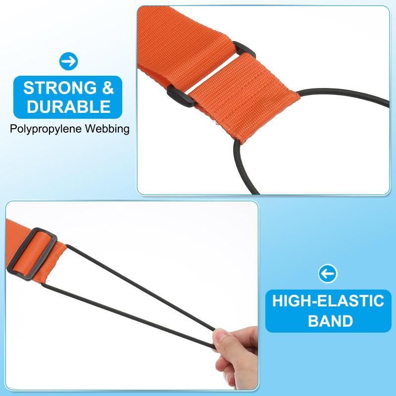 PATIKIL 荷物ストラップ バッグバンジー 2個 スーツケースストラップ 調節可能なベルト 伸縮性のあるストラップベルト ハンドルハンドバッグ バックパック オレンジ