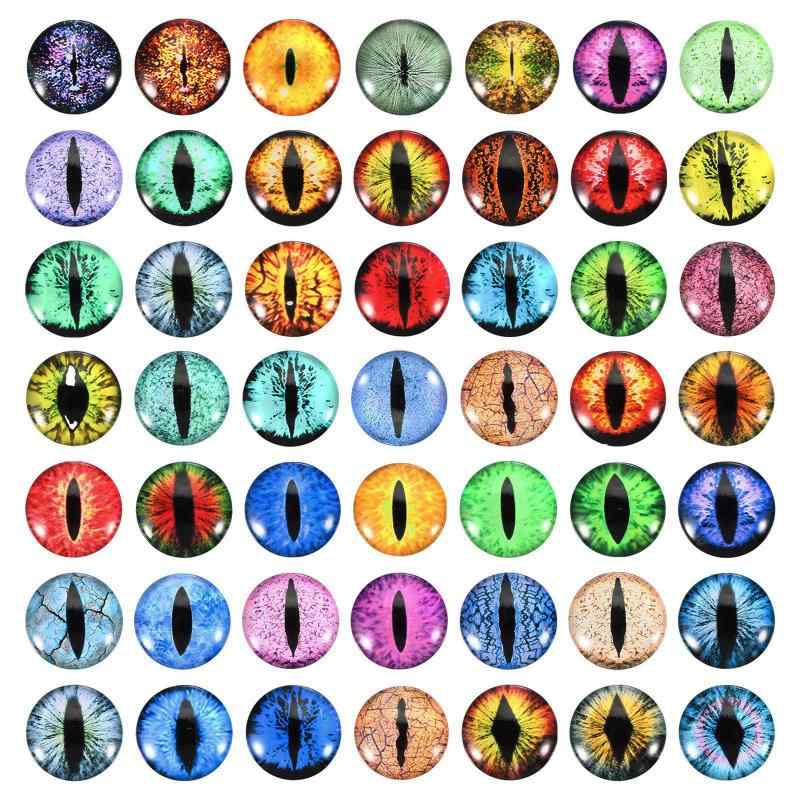 PATIKIL 20mmドラゴンアイ 100個の丸いガラスの目 動物のかぎ針編みの目 粘土人形作り クラフトDIY ジ..