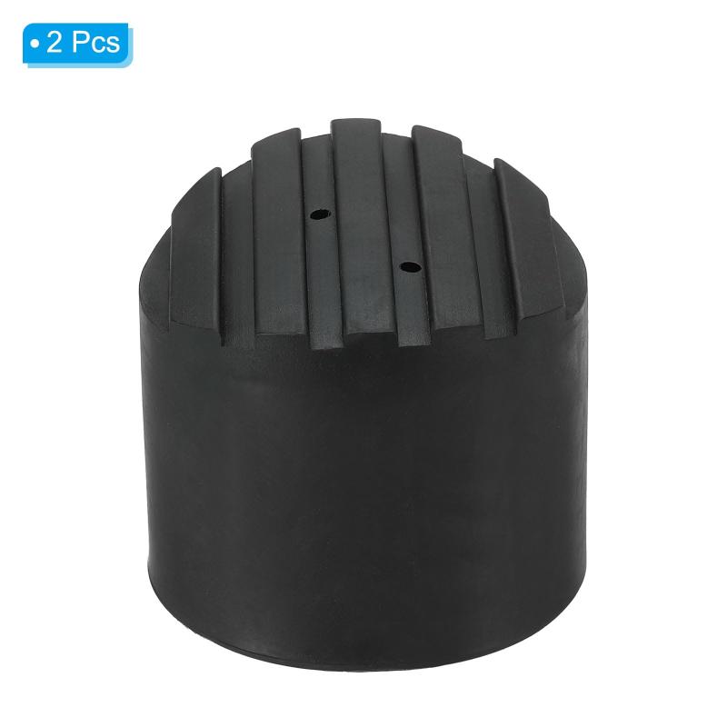 PATIKIL ラダーノンスリップフィート 68 mm 2個 ゴム製 ラウンド 足保護クッションクッション交換用 伸縮式折りたたみ延長はしご保護用 黒