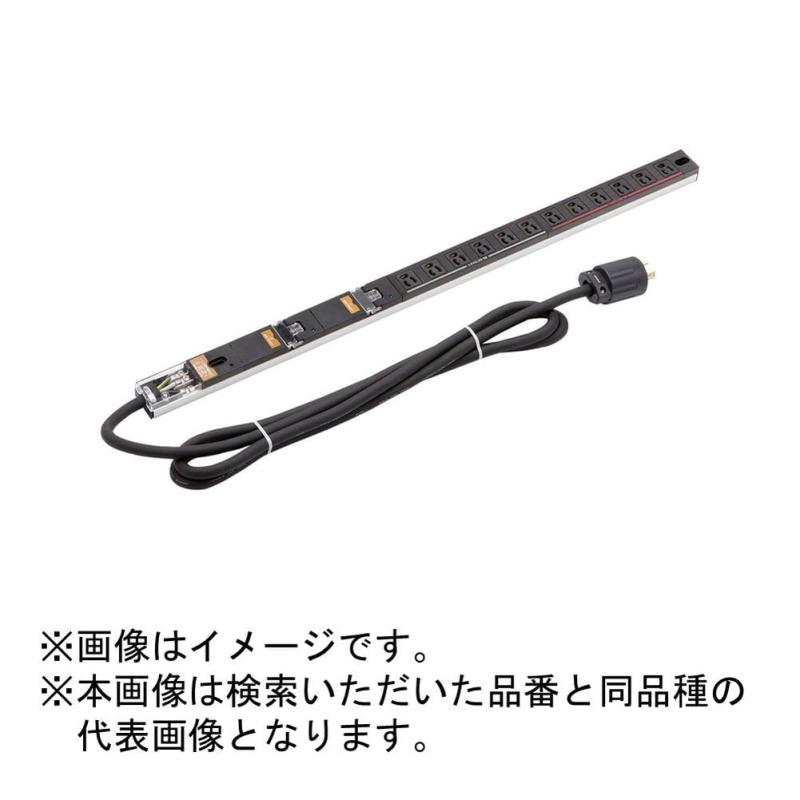 日東工業 【RD81】コンセントバー 100V 30A フラットタイプ 24口 ブラック RD81-3024P