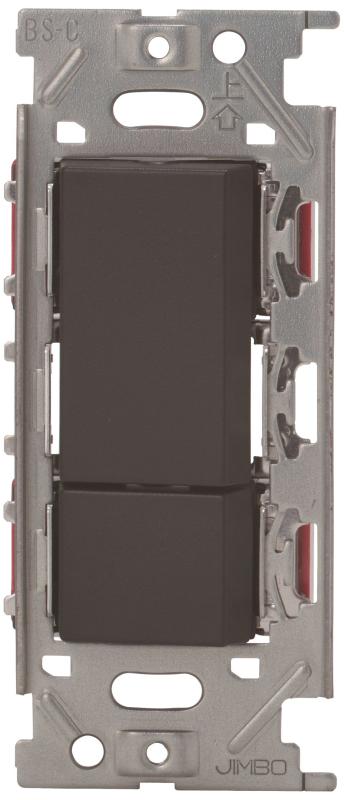 神保電器/NKWスイッチセット 3路ダブル ソフトブラック(SB) NKW02038