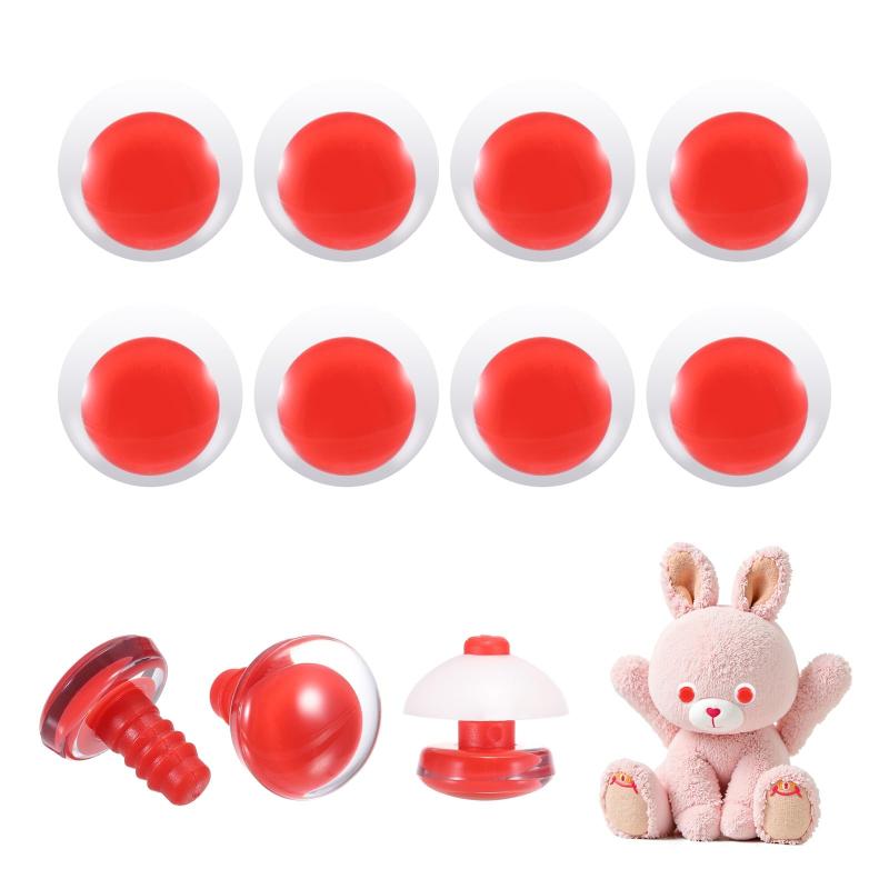 PATIKIL 16mm ムーンセーフティアイ ズ 26個 リアルな人形編み目 セーフティアイ ズ ウォッシャー付き デコクロシェアクセサリー 人形クラフトハロウィン レッド