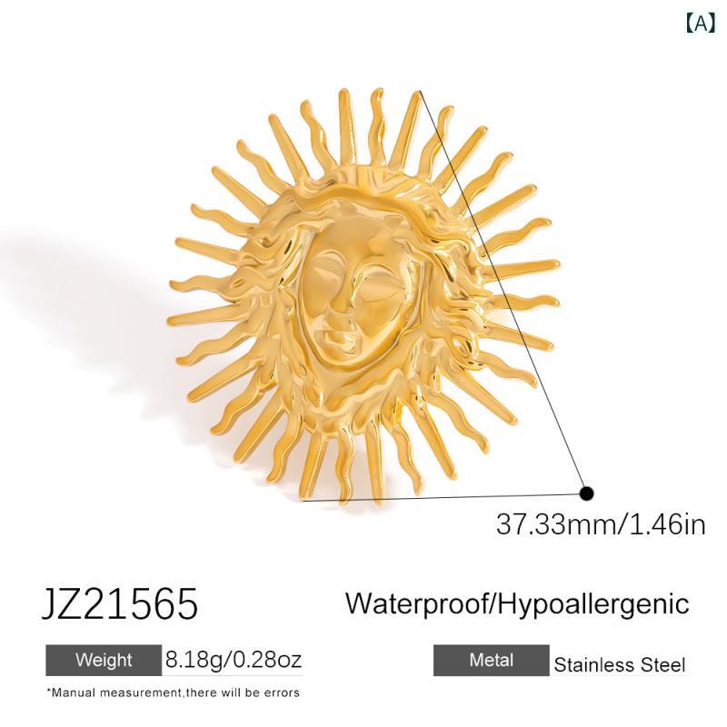 Rakuten - ステンレス リング オーシャン シリーズ ライト ラグジュアリーハイエンドヒトデシェルジュエリー 18 K ゴールド非 退色 ハンド ジュエリー