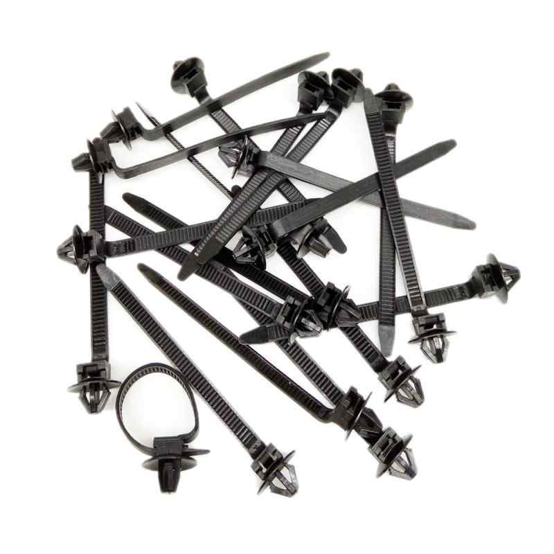 50PCS 165mmx5mm ナイロンタイラップケーブル固定ファスナークリップすべての車のための車のケーブル固定ジップストラップ(2)