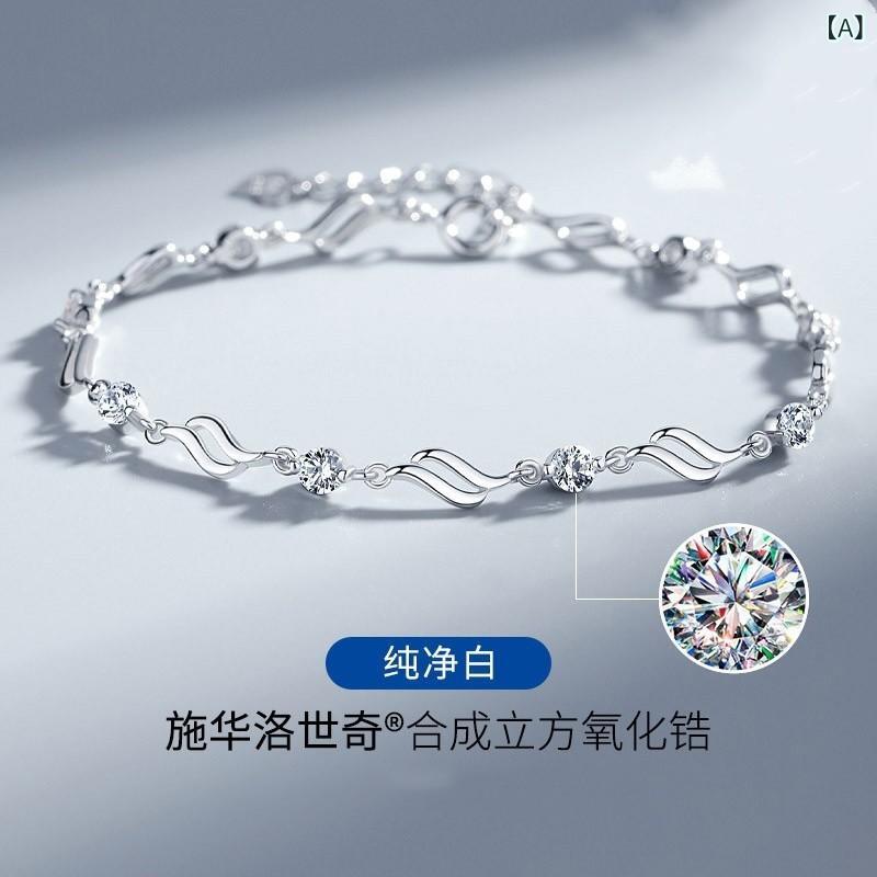 Rakuten - 新しい 水晶の 恋の 青い 水晶の ブレスレットの 女性の 海洋の 心の 女性 insの 大衆は 彼女の 誕生 日の プレゼントを 設計 します。
