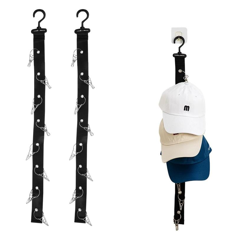 RICISUNG 帽子掛け 2個セット 帽子ハンガー 帽子 収納 吊り下げ キャップ収納 帽子スタンド 最大8個収納 キャップラック ドアハンガー 帽子ディスプレイ 野球帽ラック 帽子の保管に適しており