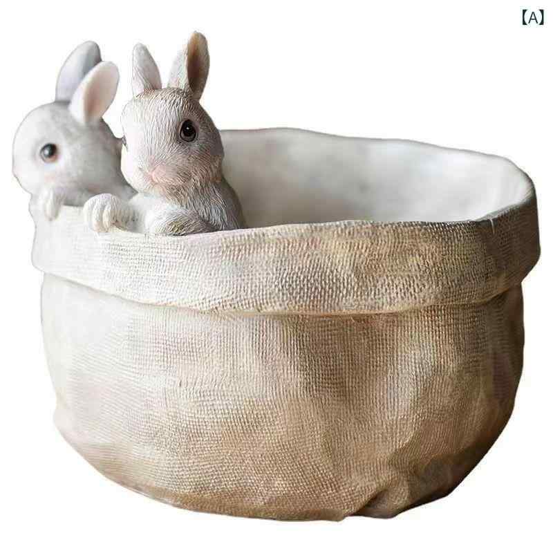 国境を 越えた イースター ウサギ 鉢植え 装飾 品 植木鉢 装飾 品 デザイン 装飾 ウサギ 仲間 かわいい 北 欧風