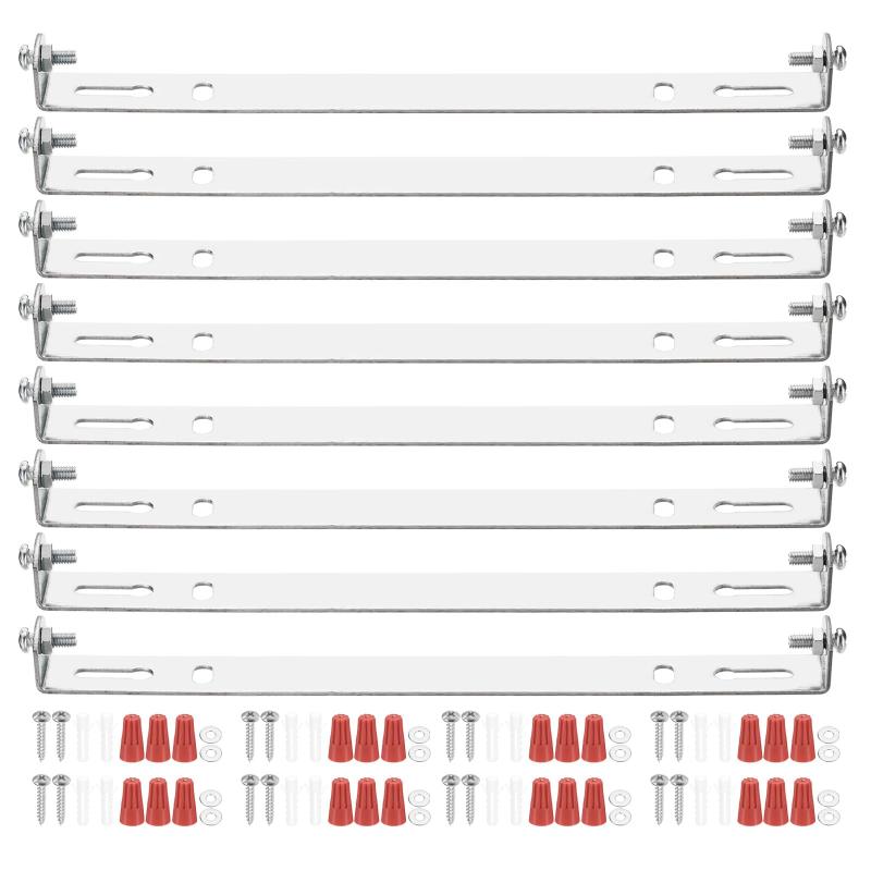 PATIKIL 170mm (6.69") ユニバーサルライト取り付け スタンドキット 8セットライトクロスバーてんじょうライトプレート 壁ライトてんじょうライトペンダントシャンデリア用ネジ付き素材: 亜鉛メッキ炭素鋼; 全体サイ...
