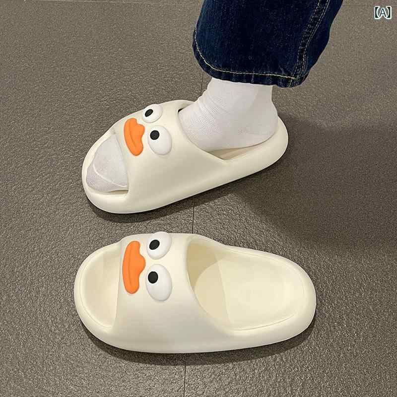乐天商城 - 厚い 底の evaの スリッパの 女性の 夏の 家は 滑り 止めて 外に ファッションの ソーセージの 口を 着ます。