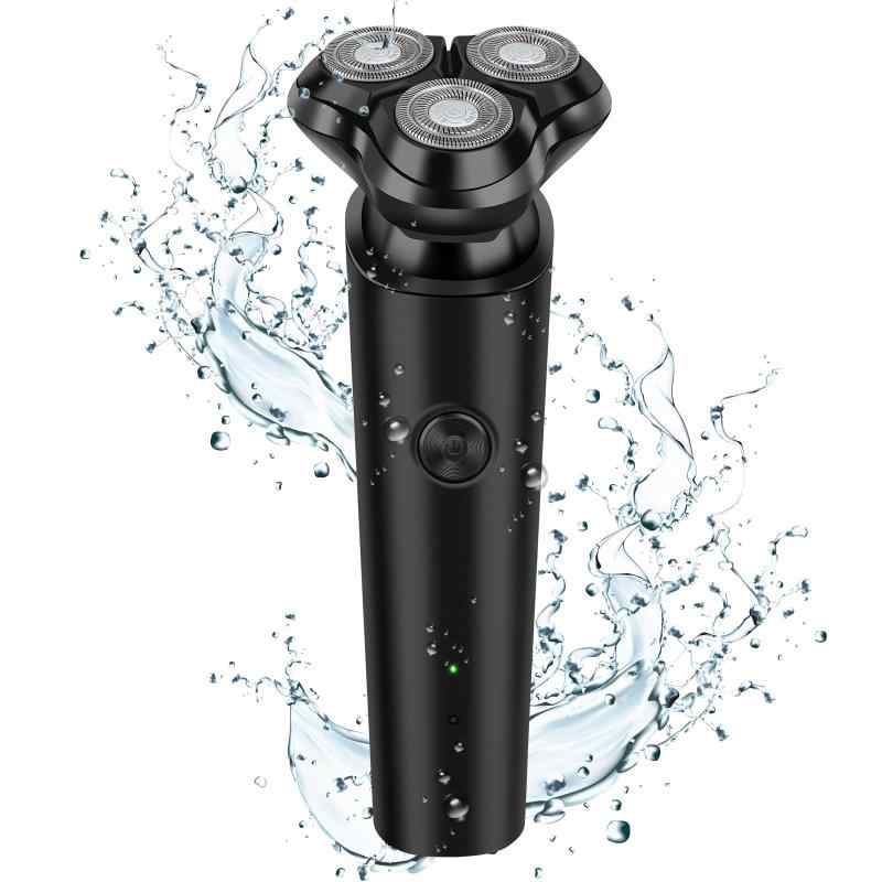 Vovieeシェーバー メンズ 電気シェーバー ひげそり 電動 3枚刃 回転式 深剃り 髭剃り 低騒音 IPX7防水 ..