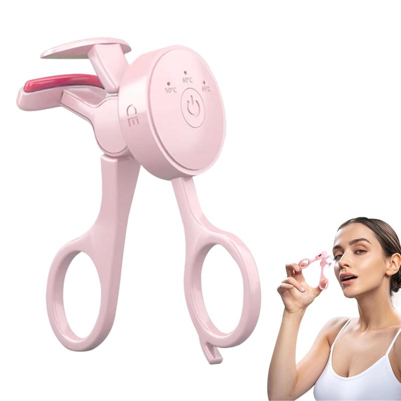 Coollooda ホットビューラー 挟む まつ毛カーラー ピンク USB充電式 3段温度調節 急速加熱 感温シリコン 女性 メイクツール 簡単 初心者