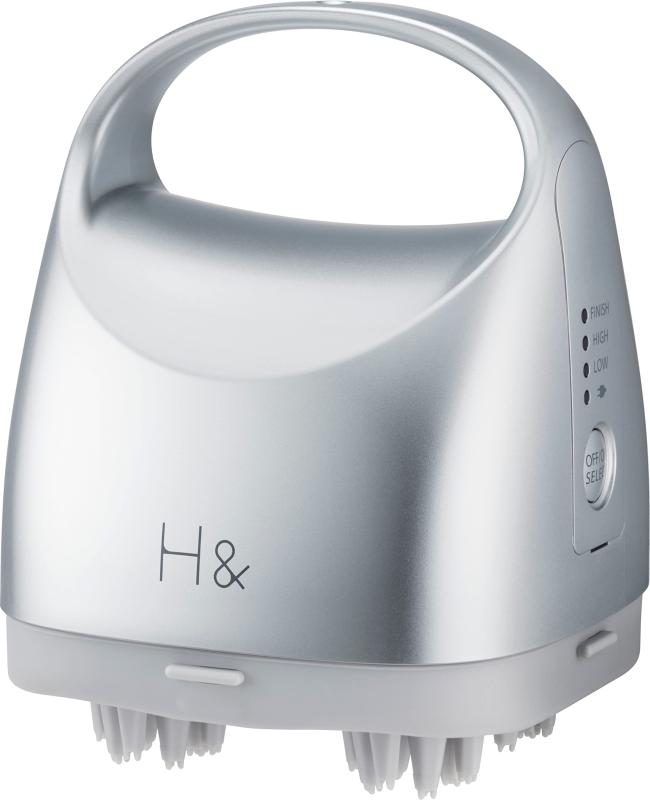 H&amp; アッシュアンド 電動頭皮ブラシ ヘッドスパ 3段階の速度切り替え 浴室使用可 スカルプケア ギフ..