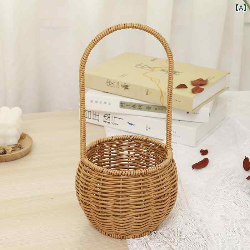 Rakuten - 現物純 手作り レ トロ 藤 編み 収納 枠 プレゼント 収納 かご 編み 生花 藤 編み 花かご メーカー 卸売り