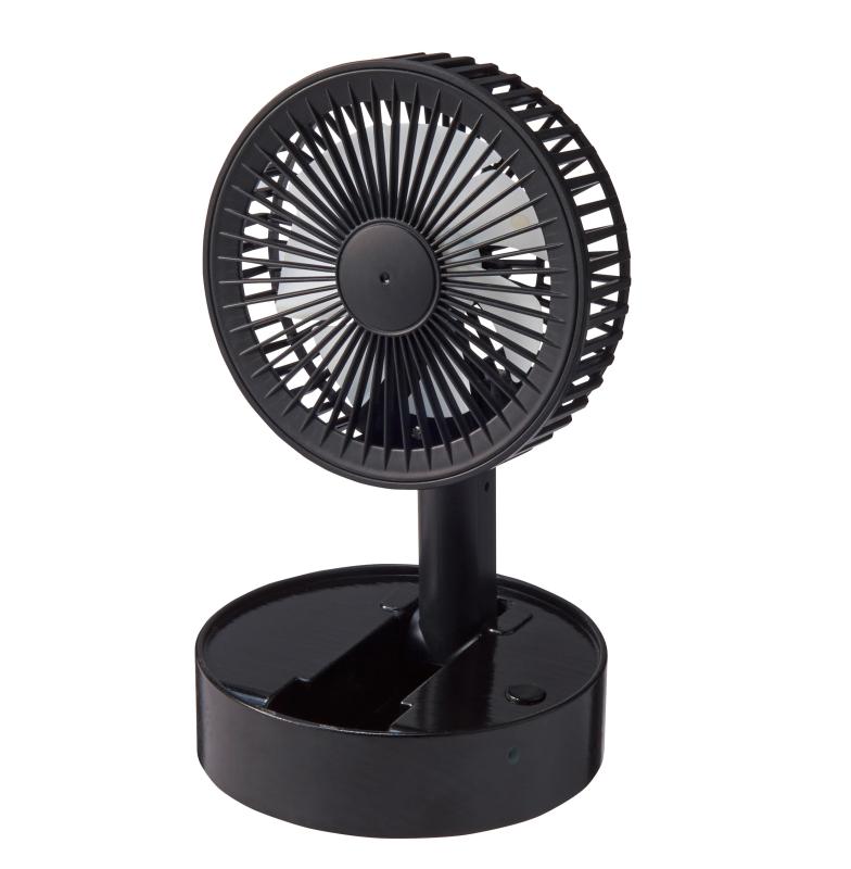 卓上ファン デスク ミニ USB扇風機 ハンディファン 折り畳み コンパクト 便利 USB 乾電池 W電源式 3段階 風量 静音 おしゃれ ピアノ ブラック