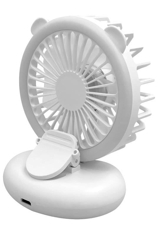 Clarity(クラリティ) 小型 扇風機 クリップ ハンディ 卓上 2way ハンズフリー LED リング ライト付き ..