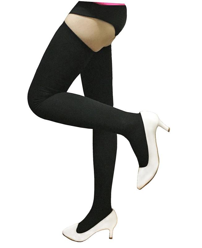 OUFANCY 超ロング オーバーニーソックス サイハイ 約85cm-90cm太もも丈 保温 防寒 コットン ロングソックス ハイソックス 綿 伸縮性良い あったか靴下 美脚 無地 通学 通勤 可愛い靴下