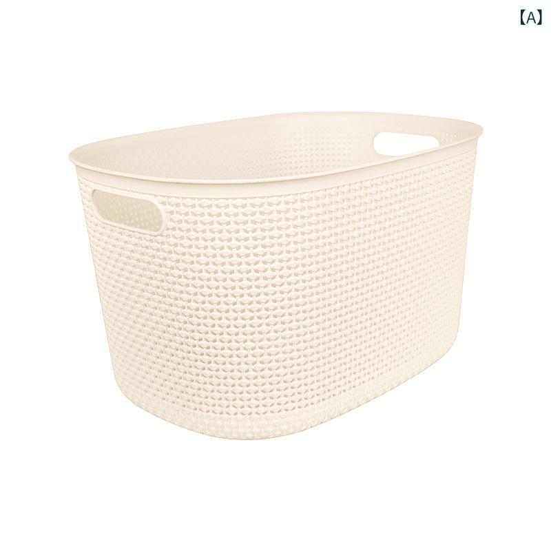 Other - 東 旺 収納 かご 藤 編 デスク トップ プラスチック 収納 枠 置物 枠 玩具 果物 入浴 かご 収納 かご