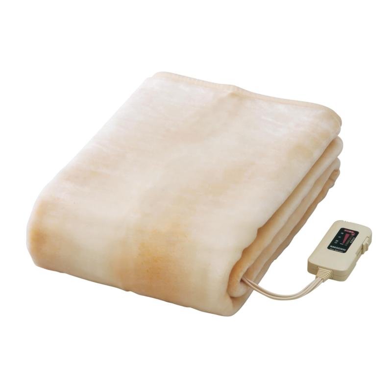 Sugiyama 電気しき毛布 ロングサイズ 洗える毛布 ダニ退治機能 日本製 ベージュ NA-08SL(BE)