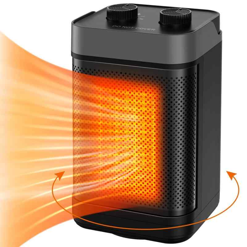 Sumeriy セラミックヒーター 小型 足元 ヒーター 3秒速暖 3段階温度調節 70°首振り 過熱保護 転倒オフ機能 暖房費節約 省エネ 静音 電..