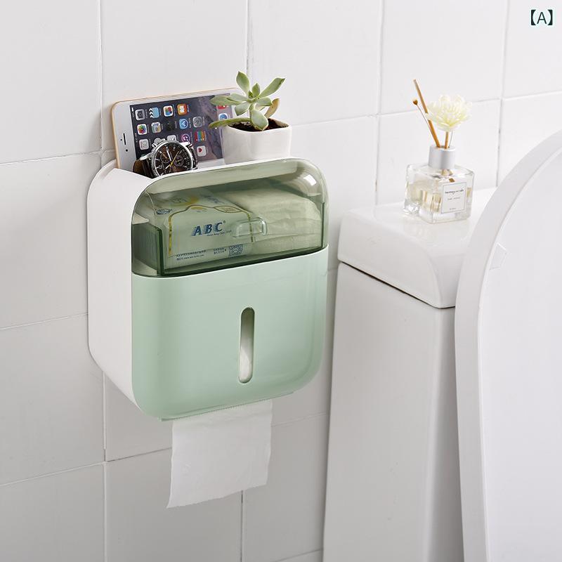 トイレティッシュボックストイレ 収納 棚 衛生 紙 箱 穴 なし 防水 北欧 トイレットペーパー 箱 ロール 紙 筒