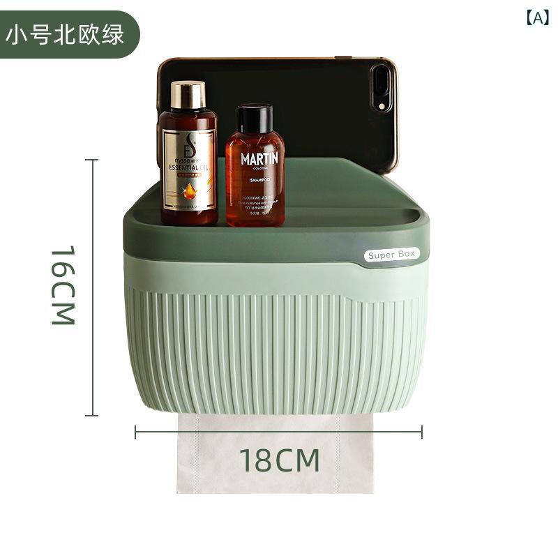 Rakuten - 130 クリエイティブトイレティッシュボックス 衝突 色 単 層 家 棚 用 穴 なし トイレ 防水 引き出し 筒