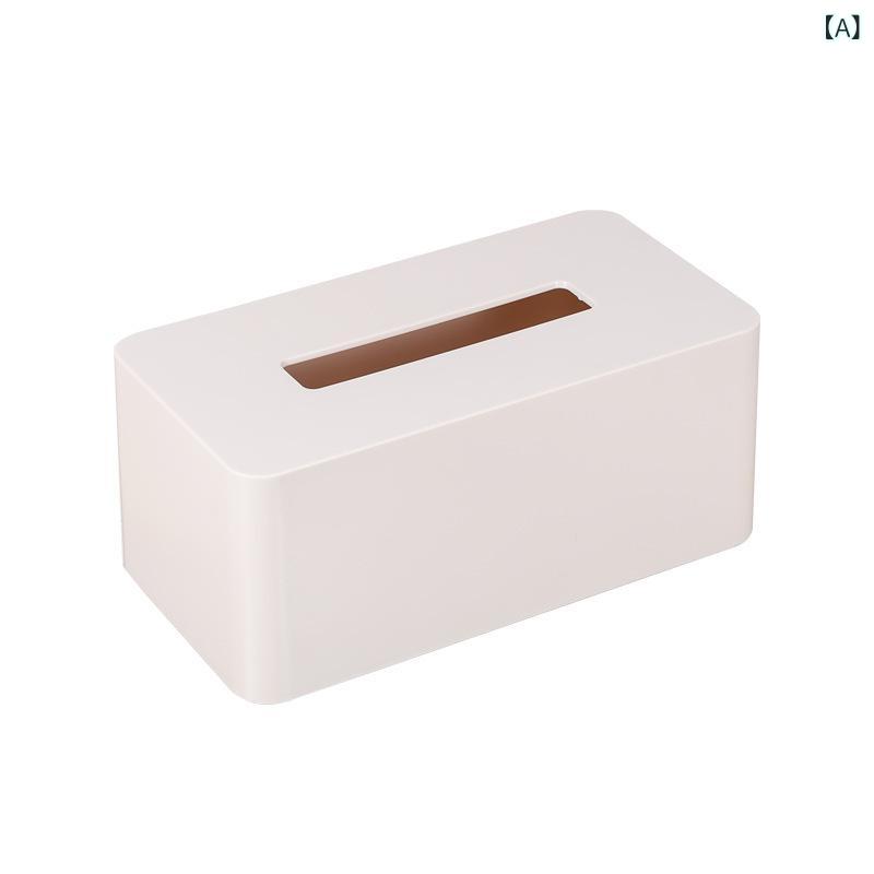 乐天商城 - 北 欧風 家庭 デスクトップティッシュボックスプラスチック 家庭 用 リビング ルームの レストランに大きな 収納 ボックスの アイデアを 追加 します。