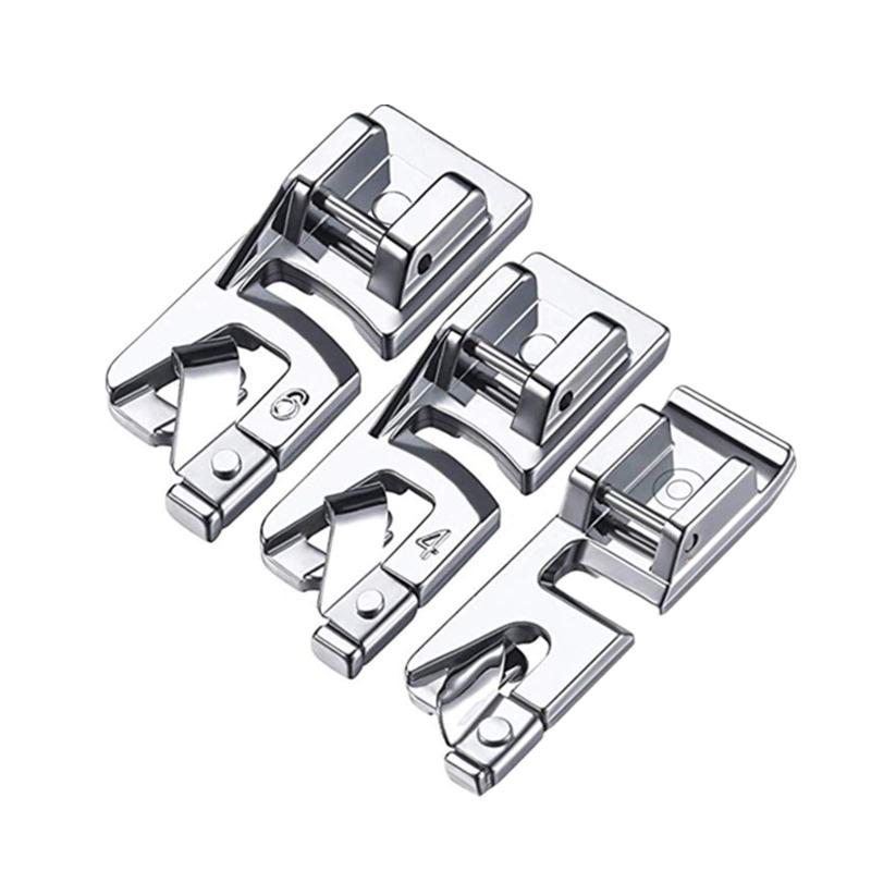 三つ巻き押え ミシン押さえ 金具 6個セット ミシン押さえ足 多機能 家庭用ミシン押さえ アタッチメント 押さえ足 3mm 4mm 6mm 13mm 19mm 25mm