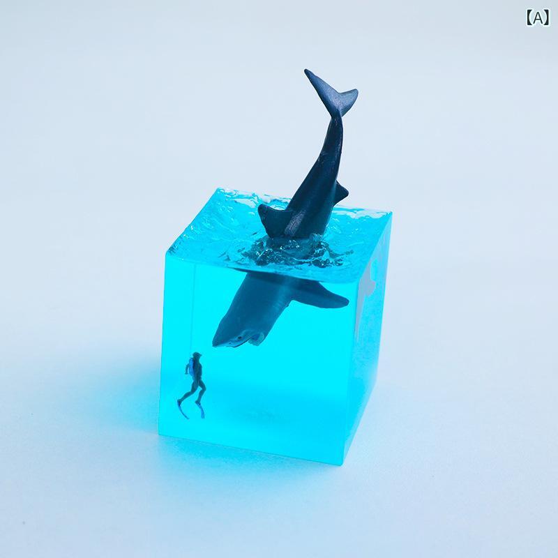 マイクロ ランド スケープオーシャンクジラナイトライトトレンディな 誕生 日 ギフトギフトホームデスクトップリビングルーム 樹脂 装飾 品