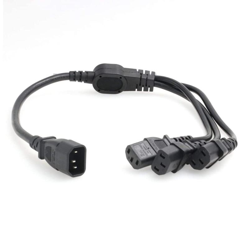 SZRMCC UPSPDUサーバーYスプリッター電源コードIEC320C14から3x C13 10A250V拡張ケーブル