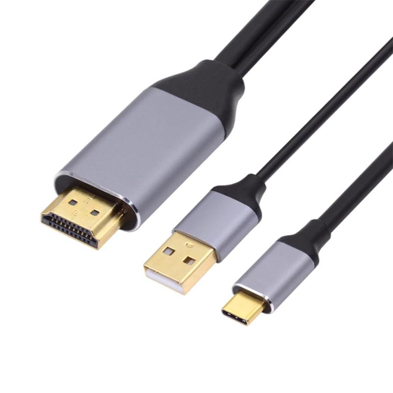 NFHK USB 3.1 Type C USB-C Source to DisplayPort DP Displays Connector 4K Monitor Cable for Laptop 1.8m