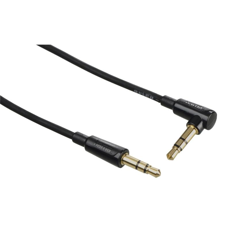 hama ドイツ Flexi-Slim Spiral Cable, 3.5 mm 90° Jack Plug - Plug, Stereo, 1.5 m