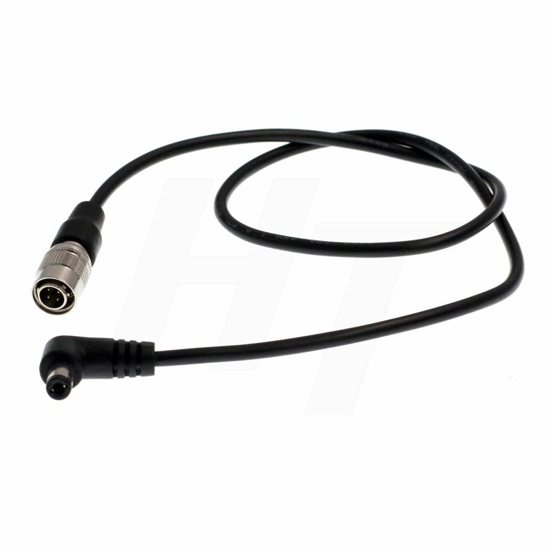 電源ケーブル Hirose 4ピンオス→ライトアングルDCバレル 5.5 x 2.5mm サウンドデバイス 688 722 Zaxcom Zoom F8 レコーダー ミキサー モニター用