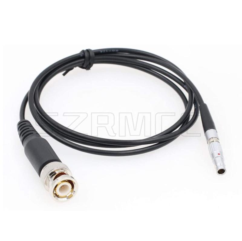 SZRMCC BNCオスから00B4ピンオスSYNCタイムコード入力ケーブル（Red Epic Scarlet DSMC2カメラ用）（黒ケーブル）