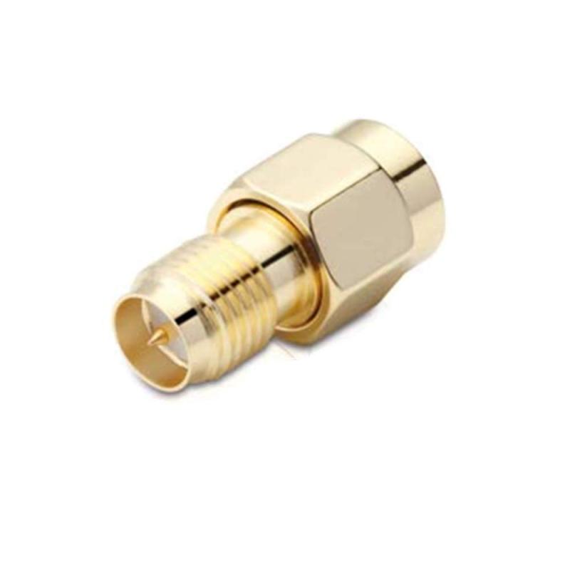 6個入 SMAオス 変換 RP-SMAメス（ピンオス） 変換アダプター 接続コネクタ (SMAP-RPSMAJ 金メッキ 超低損失)