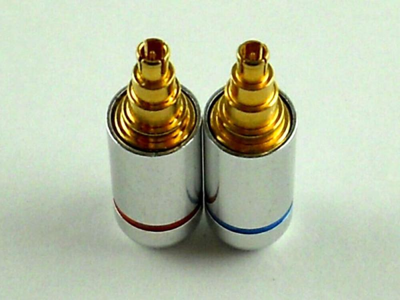 IE40 PRO コネクタ リケーブル バランス ハンダ式 自作用 金メッキ A オス シルバー 2個セット