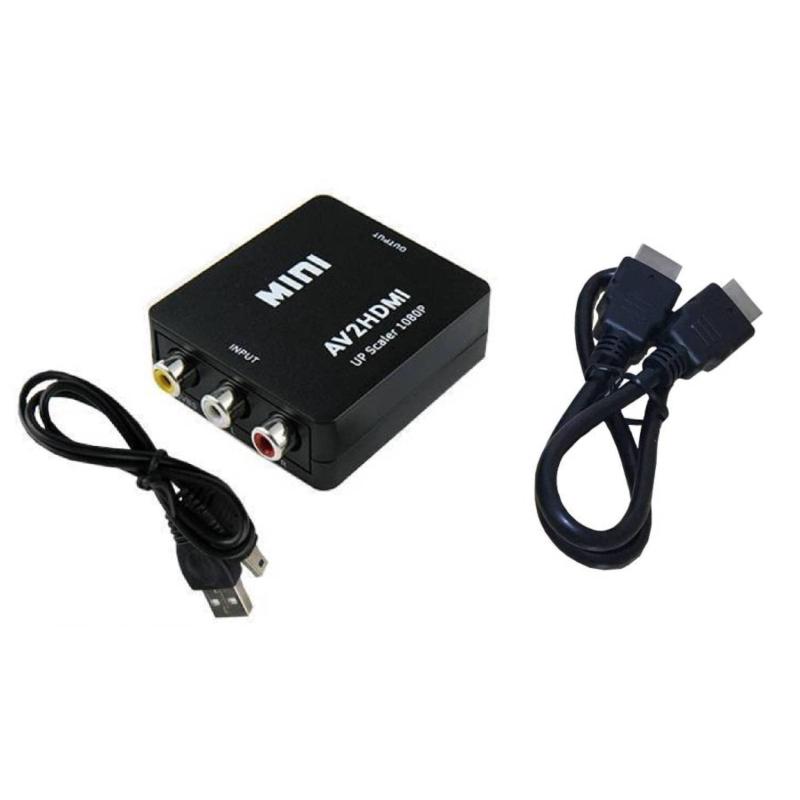 RCA→HDMI変換器 AVコンバーター AV→HDMI変換 USBケーブル付き 1080p/720p対応 3色ケーブル