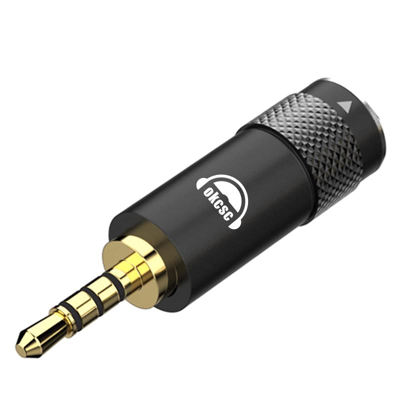 okcsc プラグ 変換アダプタ ケーブルアクセサリー 交換用 ケーブルなし TRN用 OKCSC用 TX、TN、T2 Pro、AS300、AS500などに適合する 金メッキ