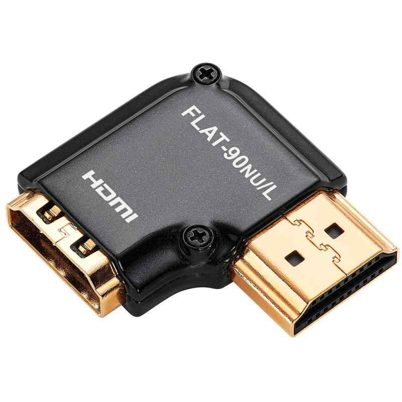 Zeskitダイキャスト亜鉛合金全方位シールド + 24金メッキコネクター端子HDMI L型変換アダプターを 90度直角