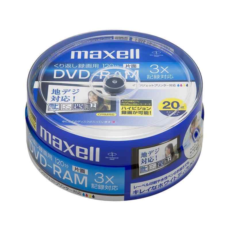 maxell Ͽ���� DVD-RAM 120ʬ 3��®�б� ���󥯥����åȥץ���б��ۥ磻�� 20�� ���ԥ�ɥ륱������ DRM120PWB.20SP A