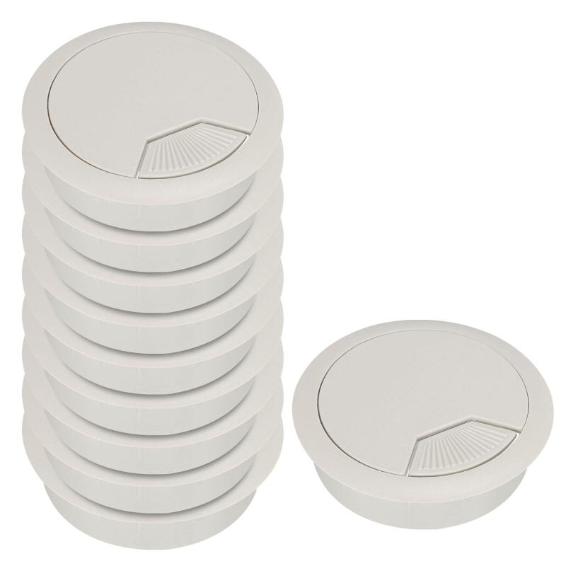 YOKIVE 10個 デスク穴カバー 配線穴キャップ 穴キャップ コート直通軌道 プラスチック 家庭日常オフィス用 50mm グレー√多目的 - デスクワイヤーオーガナイザーは、オフィス、家庭、日常の使用に最適で、教師、サラリーマンなどに適...