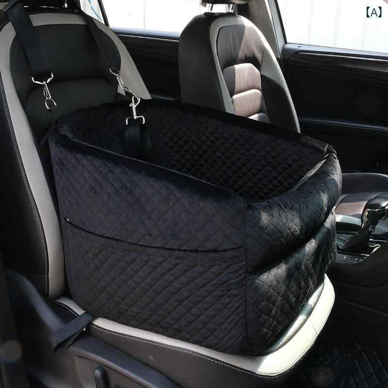 Rakuten - 新しい 車の ペットの クッション 犬は 車の シートに 座って、 取り外し 可能な 助手 席の ペットの クッションの 後ろに 高い パッドを 入れます。