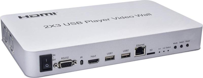 ビデオウォールコントローラ HDMI 4K入力 6出力 SD再生可 [beTVW2x3-4K]