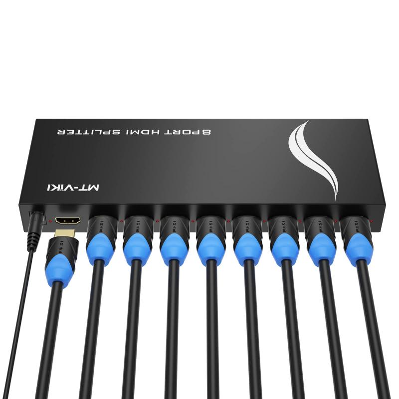 MT-VIKI HDMI 分配器 4K 同時出力 スプリッター 1.4 30Hz 3D PS5 Xbox HDTV DVD 対応