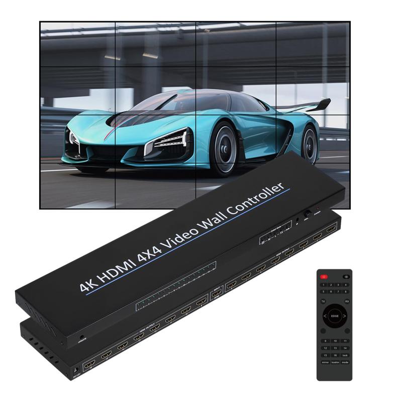 2x2 HDMI ビデオウォールコントローラー 4K HDディスプレイ 2x2/ 1x1/ 1x2/ 1x3/ 1...